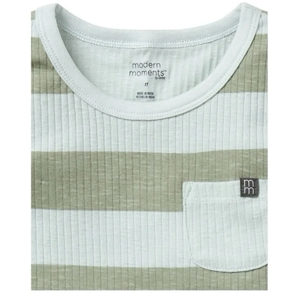 Modern Moments by Gerber Toddler Boy Organic Tank Top 18 Months New with Tags